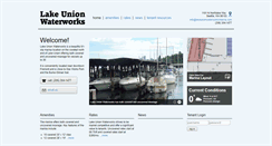 Desktop Screenshot of lakeunionwaterworksmarina.com