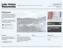 Tablet Screenshot of lakeunionwaterworksmarina.com